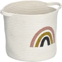 Zeller opbevaringskurv i flet RAINBOW, Ø 32 cm