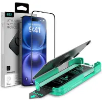 ESR iPhone 16 Armorite Skærmbeskyttelse Hærdet Glas - 9H, 0.3mm - Sort Kant