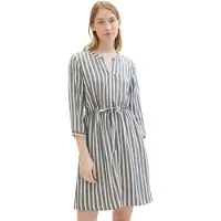 Tom Tailor Striped Kjole Med 3/4 ærmer