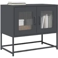 vidaXL tv-bord 68x39x60,5 cm koldvalset stål antracitgrå