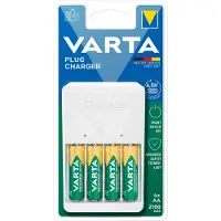Varta Easy Charger - 4,5 timer batterioplader - (for 2/4xAA/AAA) + batteri 4 x AA type - NiMH - 2100 mAh (Europlug)