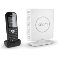 Snom m430 - Ledningsfri VoIP telefon med opkalds-ID - DECT - 3-vejs opkaldskapacitet - SIPS, SRTP - hvid, sort