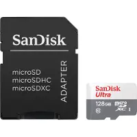 SanDisk Ultra - Flashhukommelseskort (microSDXC til SD adapter inkluderet) - 128 GB - Class 10 - microSDXC UHS-I