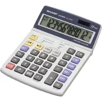 Sharp EL-2125C - Skrivebords-regnemaskine - 12 cifre - batteri, solpanel