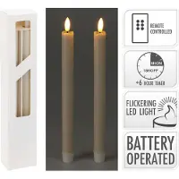 Home Styling Collection voksede bordstager med LED, 25 cm