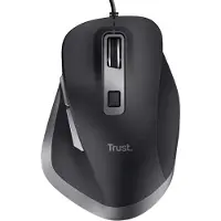 Trust Fyda Comfort - Mus - eco - højrehåndet - optisk - 6 knapper - kablet - USB 2.0 - sort