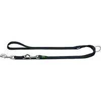 Hunter Vario Basic Hundesnor, sort - 200 cm lang, 15 mm bred