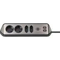 Brennenstuhl 2xusb 4 Udtag Forlængerledning 2 M