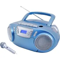 Soundmaster SCD5800BL, Analog, FM, PLL, Afspiller, CD, CD-R, CD-RW, 3 W, Blå, Sølv