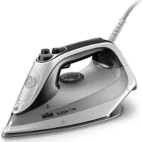 Braun TexStyle 7 Pro SI 7149 - Dampstrygejern med automatisk afbrydelse - såleplade: EloxalPlus FreeGlide 3D - 2900 W - hvid/sort