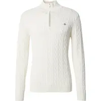 Gant Ganttil mænd. 8050603 Beige pullover med halv lynlås (XL), Casual, Bomuld