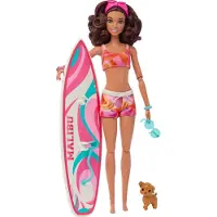 Barbie Mattel strand--dukke (brunette) + tilbehør HPL69