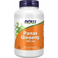Now , Panax Ginseng, 500 mg, 250 vegansk kapsler