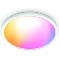 WiZ Connected SuperSlim Smart Loftslampe, 22W, Justerbar hvidt & farvet lys, Ultratyndt moderne design, Hvid