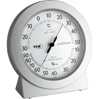 TFA-Dostmann 45.2020, Elektronisk miljøtermometer, Indendørs, °C, 10 - 90 °C, Analog, Sølv, Hvid