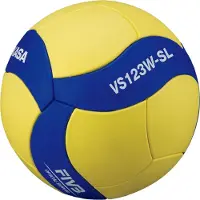 MIKASA VS123W-SL, 220 g, Blå, Gul, Skum, 65 - 67 cm, 18-panel ball, Indendørs