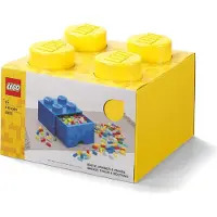 LEGO Opbevaringsskuffe - 4 Knopper - 25x25x18 - Gul - - OneSize - Skuffe