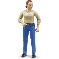 BRUDER Figur - bworld - Kvinde m. Blå Bukser - 60408 - - OneSize - Legetøjsfigur