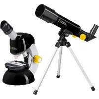 National Geographic Teleskop + Mikroskop Set Linseteleskop Asimutal Akromatisk Udvidelse 18 til 29 x