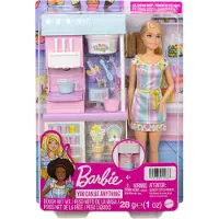 Barbie Legesæt Med Isbutik Og Tilbehør Til Dukker