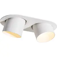 QAZQA Rund indbygget spotlight hvid GU10 70 mm vipbar 2-lys - Installa