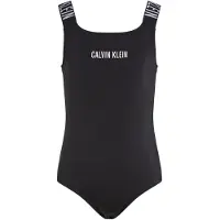 Calvin Klein Swimwear Badedragt 'Intense Power' lysegrå / sort / hvid