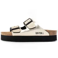Bayton Pantoletter 'Japet' guld / sort