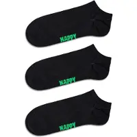 Happy socks Sokker neongrøn / sort