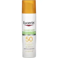 Eucerin , Klart Hud, Let Vægt Sunscreen Lotion for Face, SPF 50, Parfumfri, 2,5 fl oz (75 ml)