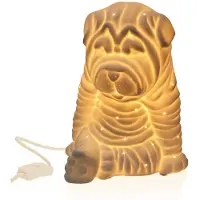 Versa Porcelænsbordlampe Med Hund 17.1x19.6x15 Cm