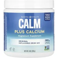 Natural Vitality , CALM, Plus Kalcium, Magnesium-Kalcium Drikkeblanding, Original Uduft, 8 oz (227 g)