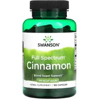 Swanson Health , Full Spektrum Cinnamon, 375 mg, 180 Kapsler