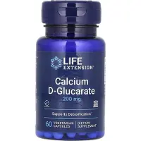 Life Extension , Kalcium D-Glucarat, 200 mg, 60 Vegetariske Kapsler