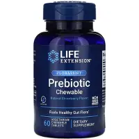 Life Extension , Florassist Prebiotisk Chewing-Gum, Naturlig Strawberry, 60 Vegetariske Chewing-Gum Tabletter
