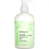 DERMA E , Ramos Rent Krydder, 2-i-1 Krydder + Co-Vask, For Våd, Krøllet og Køligt Hår, 12 fl oz (355 ml)