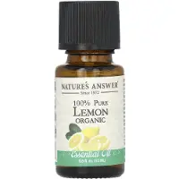 Natures Answer , 100% Rensede Organisk Essential Olie, Citron, 0,5 fl oz (15 ml)