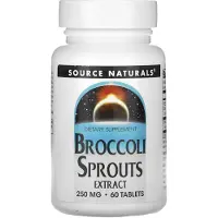 Source naturals , Broccoli Sprouts Ekstrakt, 250 mg, 60 Tabletter (125 mg per Tablet)