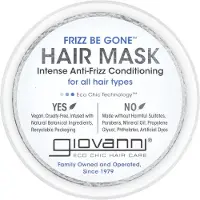 Giovanni , Frizz Be Gone, Hårmaske, Intens Anti-Frizz Forbedring, 10 fl oz (295 ml)