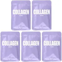 Lapcos Collagen Sheet Mask opstrammende daglig ansigtsmaske med kollagenpeptider mod rynker og mrke pletter Koreansk sknhedsfavorit 5-pak