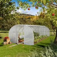 TOOLPORT 3x8m, Foliedrivhuse, PE-teltdug, hvid