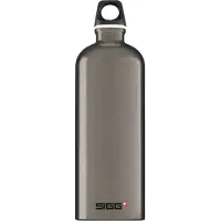 SIGG Traveller Smoked Pearl, 1000 ml, Vandring, Perle, Aluminium, Skruelåg, Sort