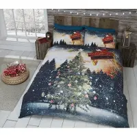 MCU Juletræ Nordlys Sengetøj til børn med glitter 135 x 200cm