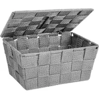 Wenko 22793100, Opbevaringskurv, Grå, Rektangulær, Polyurethan (PU), Polyvinylchlorid (PVC), Monokromatisk, Indendørs