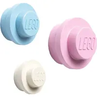 LEGO Knagerækkesæt - 3 stk - 10/8/5 cm - Hvid/Lyseblå/L - - OneSize - Knage