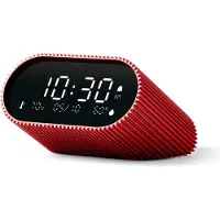 Lexon Ray Clock, Digital alarmur, Oval, Rød, Acrylonitrilbutadienstyren, Aluminium, Indendørs, Adult/Child