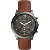 Fossil Herreur FS5512 Neutra Chrono Grå/Læder Ø44 mm