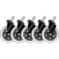 Deltaco 3" Universal Rubber Caster - Sort