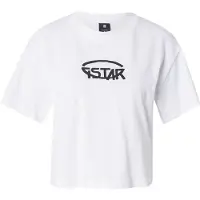 G-Star Cropped Logo Relaxed Top - White - Women