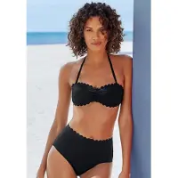 LASCANA Bikinioverdel 'Scallop' sort