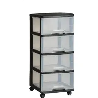 Keter reol på hjul med 4 x 20 ltr. skuffer